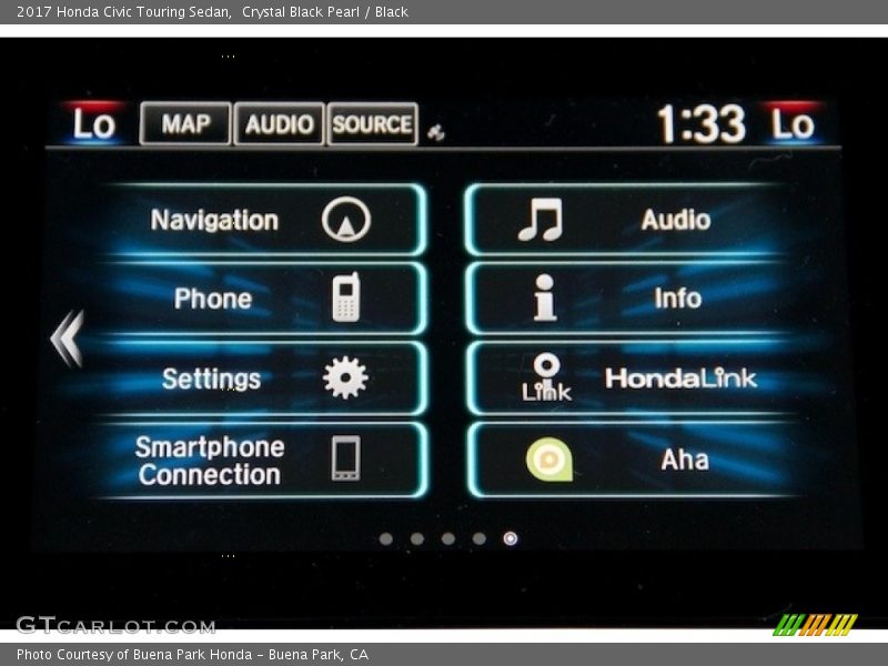Crystal Black Pearl / Black 2017 Honda Civic Touring Sedan