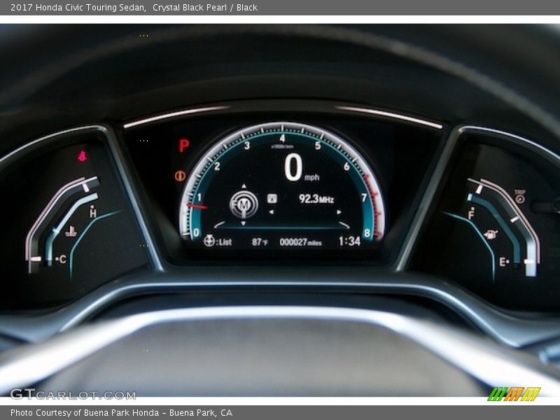 Crystal Black Pearl / Black 2017 Honda Civic Touring Sedan