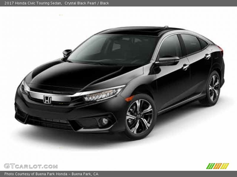 Crystal Black Pearl / Black 2017 Honda Civic Touring Sedan