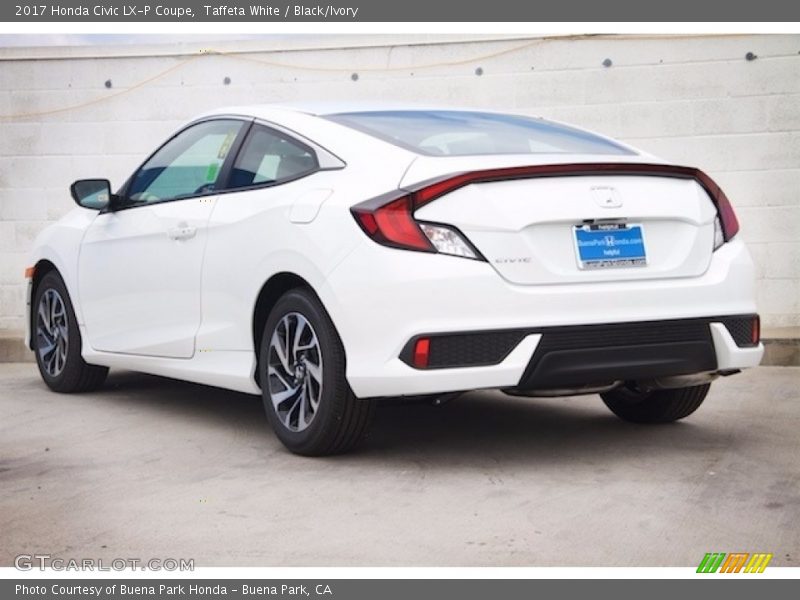 Taffeta White / Black/Ivory 2017 Honda Civic LX-P Coupe