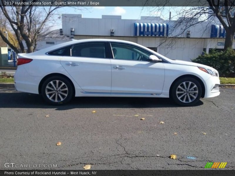 Quartz White Pearl / Beige 2017 Hyundai Sonata Sport