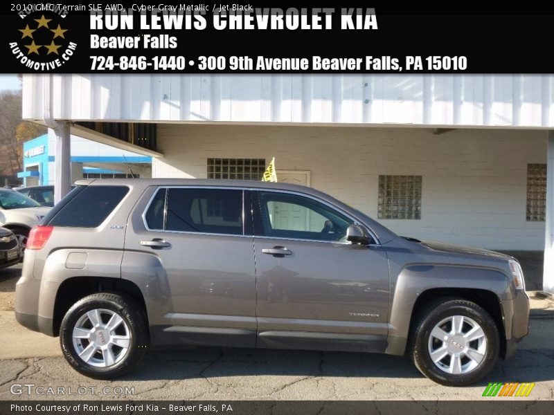 Cyber Gray Metallic / Jet Black 2010 GMC Terrain SLE AWD