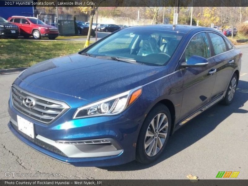 Lakeside Blue / Gray 2017 Hyundai Sonata Sport