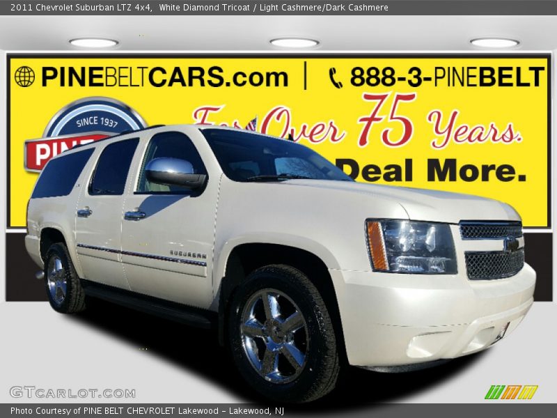 White Diamond Tricoat / Light Cashmere/Dark Cashmere 2011 Chevrolet Suburban LTZ 4x4