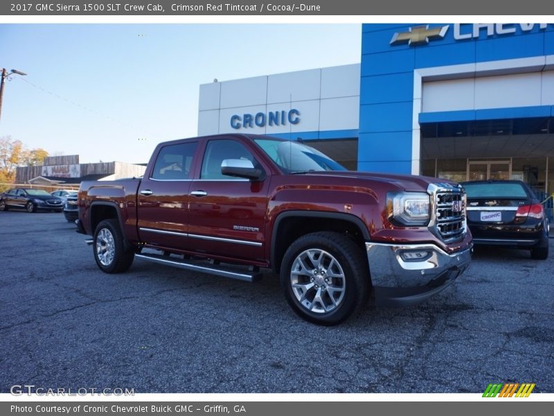 Crimson Red Tintcoat / Cocoa/­Dune 2017 GMC Sierra 1500 SLT Crew Cab
