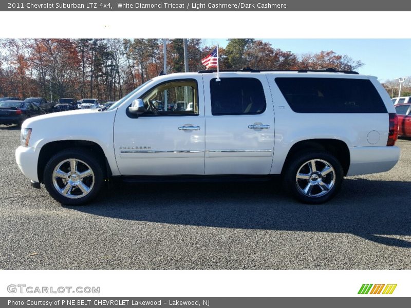 White Diamond Tricoat / Light Cashmere/Dark Cashmere 2011 Chevrolet Suburban LTZ 4x4