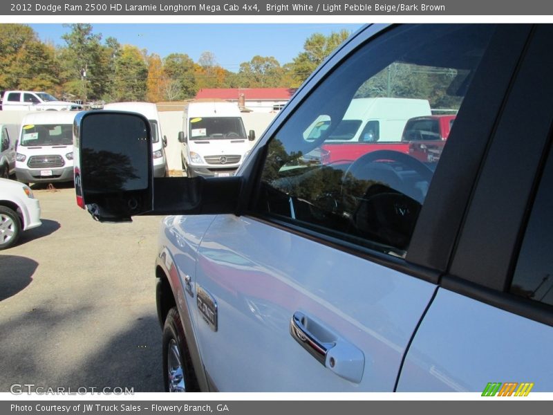 Bright White / Light Pebble Beige/Bark Brown 2012 Dodge Ram 2500 HD Laramie Longhorn Mega Cab 4x4