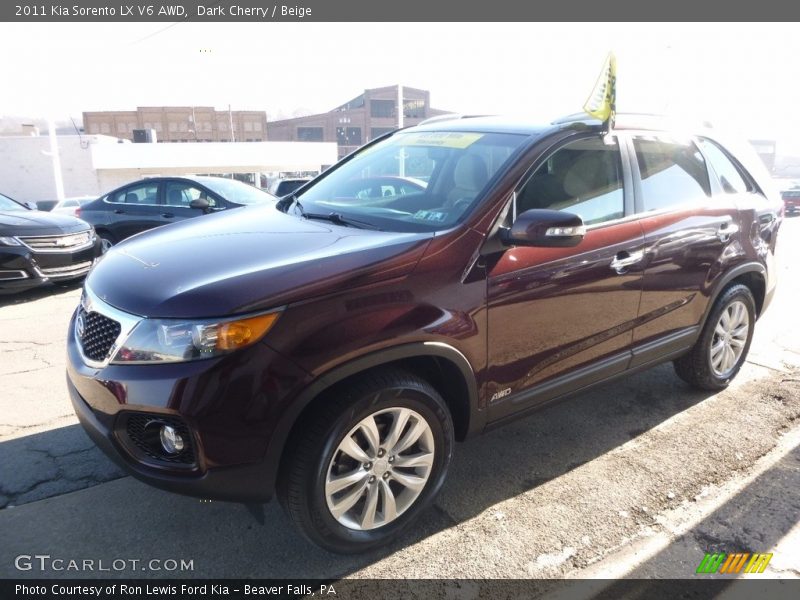 Dark Cherry / Beige 2011 Kia Sorento LX V6 AWD