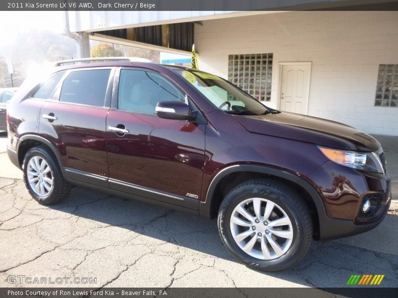 Dark Cherry / Beige 2011 Kia Sorento LX V6 AWD