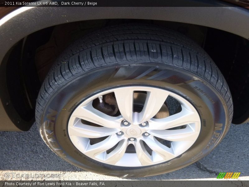 Dark Cherry / Beige 2011 Kia Sorento LX V6 AWD