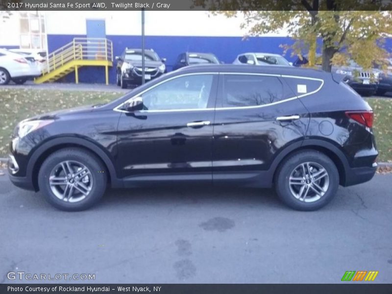 Twilight Black / Gray 2017 Hyundai Santa Fe Sport AWD