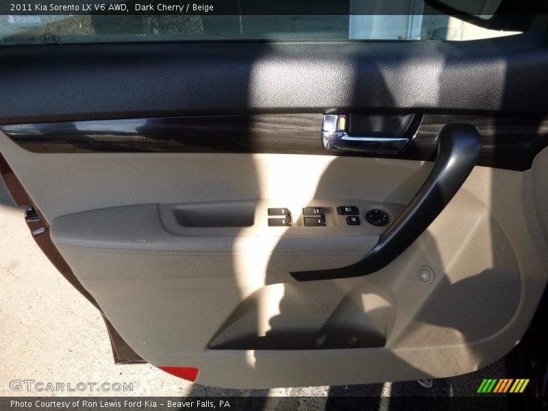 Dark Cherry / Beige 2011 Kia Sorento LX V6 AWD