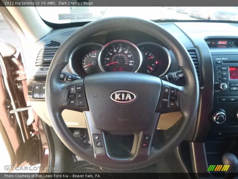 Dark Cherry / Beige 2011 Kia Sorento LX V6 AWD