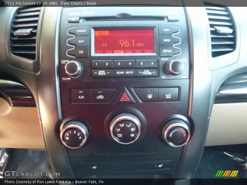 Dark Cherry / Beige 2011 Kia Sorento LX V6 AWD