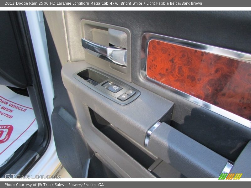 Bright White / Light Pebble Beige/Bark Brown 2012 Dodge Ram 2500 HD Laramie Longhorn Mega Cab 4x4