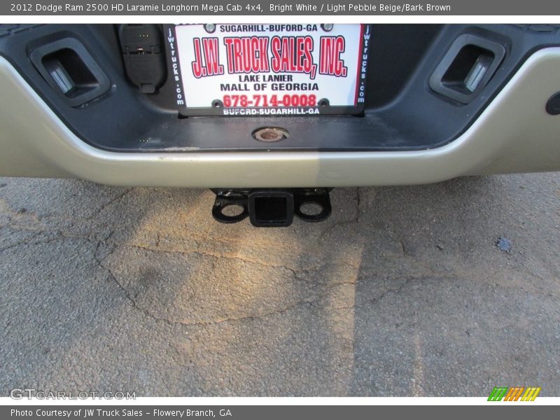 Bright White / Light Pebble Beige/Bark Brown 2012 Dodge Ram 2500 HD Laramie Longhorn Mega Cab 4x4