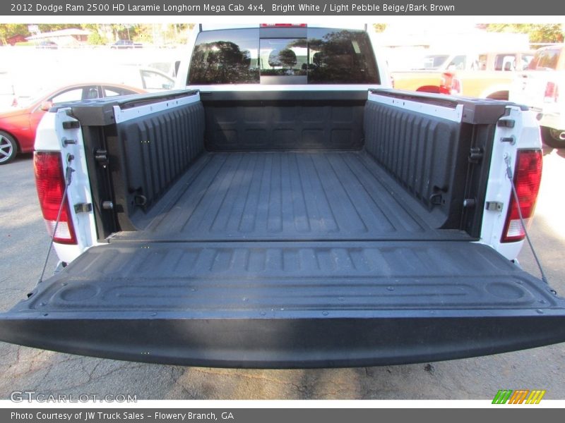 Bright White / Light Pebble Beige/Bark Brown 2012 Dodge Ram 2500 HD Laramie Longhorn Mega Cab 4x4
