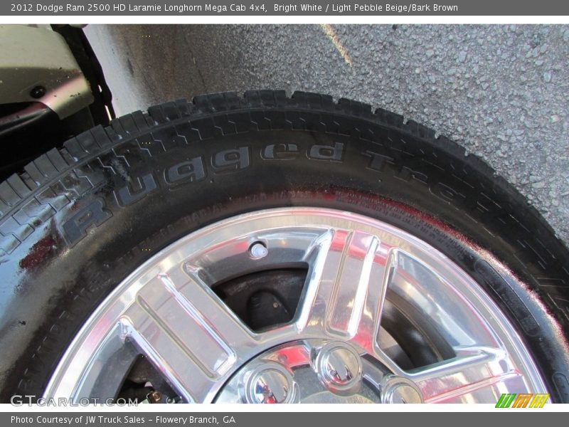Bright White / Light Pebble Beige/Bark Brown 2012 Dodge Ram 2500 HD Laramie Longhorn Mega Cab 4x4