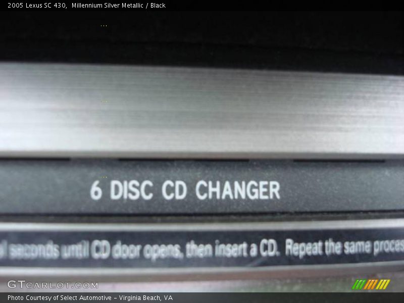 Millennium Silver Metallic / Black 2005 Lexus SC 430