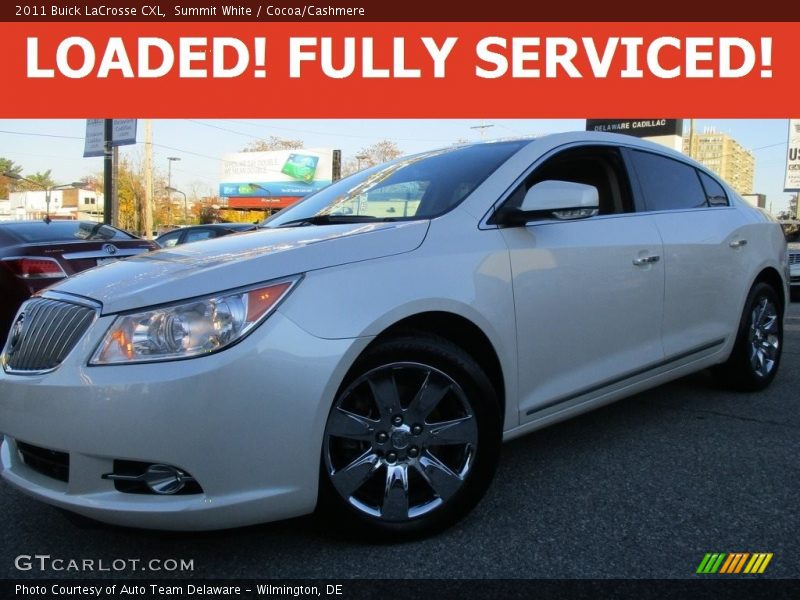 Summit White / Cocoa/Cashmere 2011 Buick LaCrosse CXL