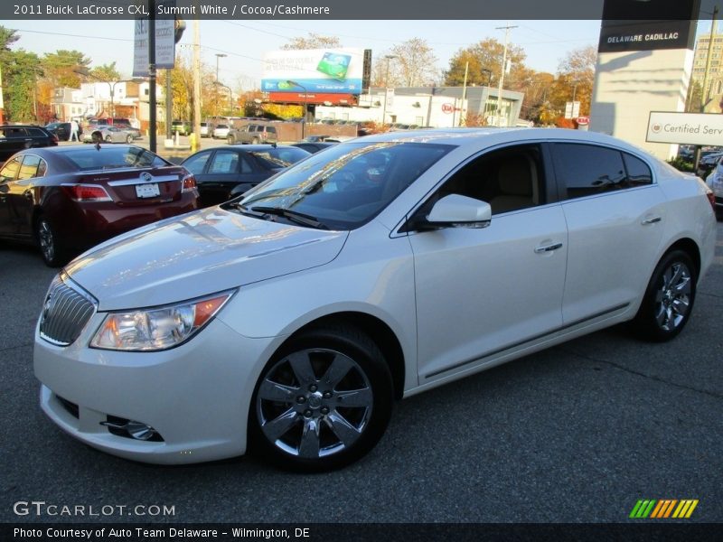 Summit White / Cocoa/Cashmere 2011 Buick LaCrosse CXL