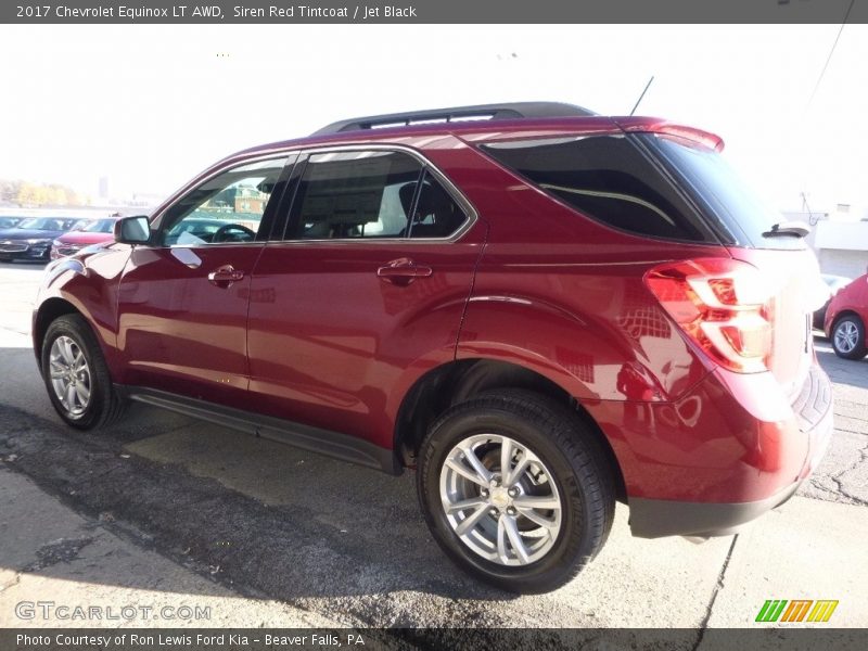 Siren Red Tintcoat / Jet Black 2017 Chevrolet Equinox LT AWD