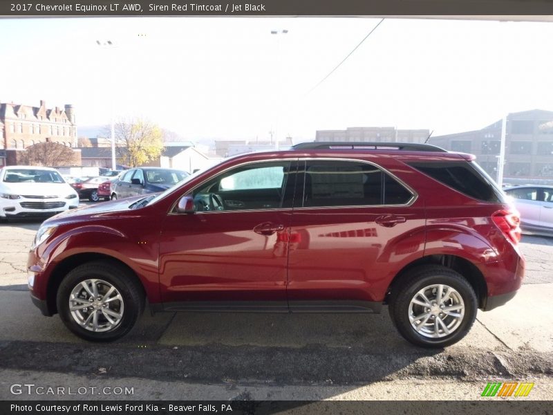 Siren Red Tintcoat / Jet Black 2017 Chevrolet Equinox LT AWD