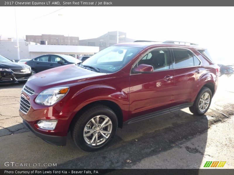 Siren Red Tintcoat / Jet Black 2017 Chevrolet Equinox LT AWD