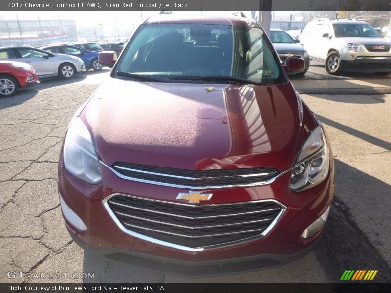 Siren Red Tintcoat / Jet Black 2017 Chevrolet Equinox LT AWD