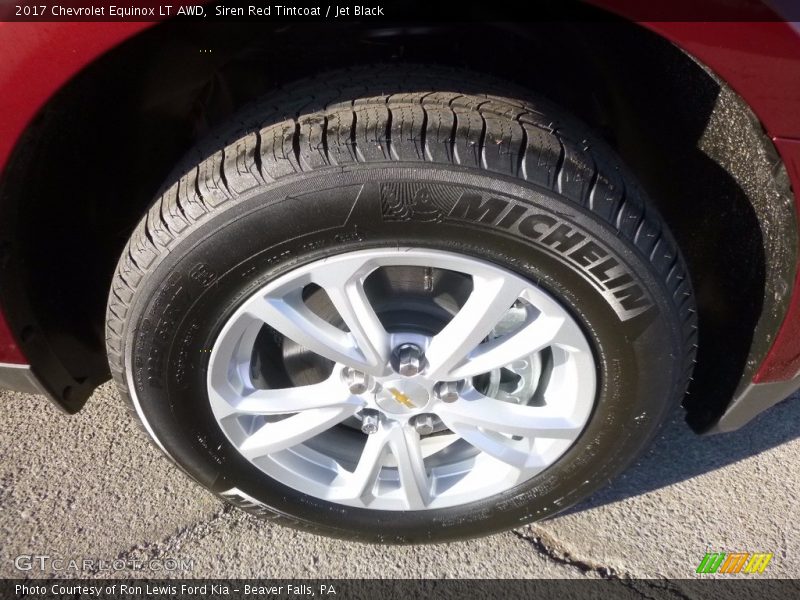 Siren Red Tintcoat / Jet Black 2017 Chevrolet Equinox LT AWD