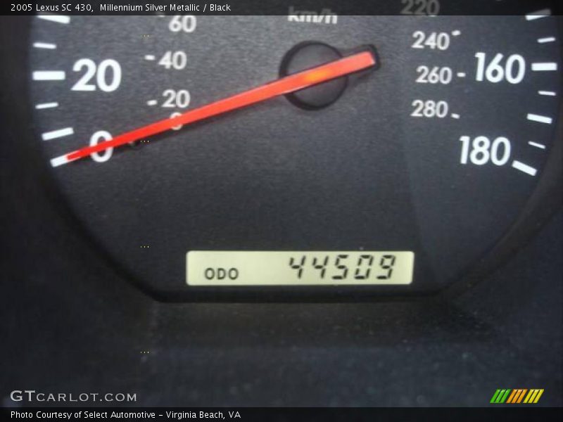 Millennium Silver Metallic / Black 2005 Lexus SC 430