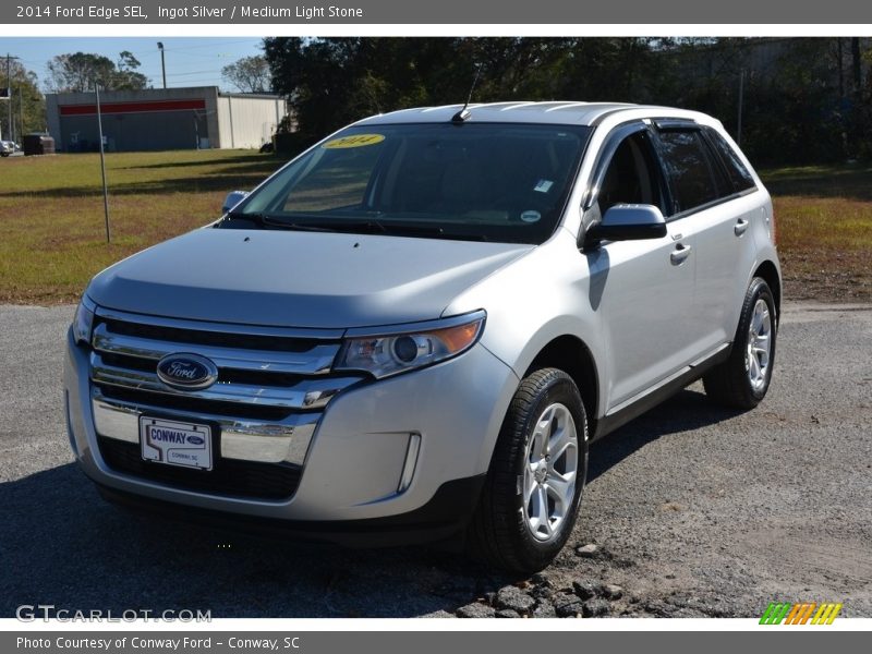 Ingot Silver / Medium Light Stone 2014 Ford Edge SEL