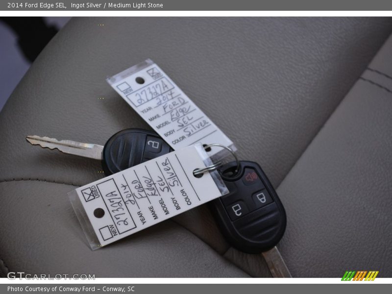 Ingot Silver / Medium Light Stone 2014 Ford Edge SEL