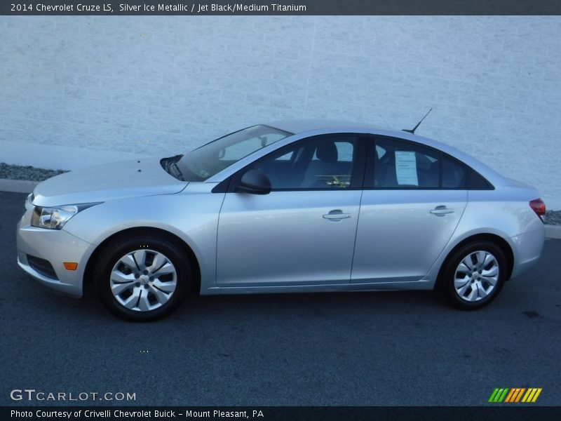 Silver Ice Metallic / Jet Black/Medium Titanium 2014 Chevrolet Cruze LS