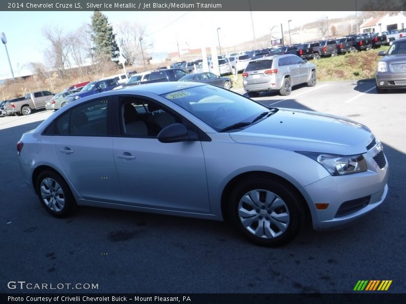 Silver Ice Metallic / Jet Black/Medium Titanium 2014 Chevrolet Cruze LS