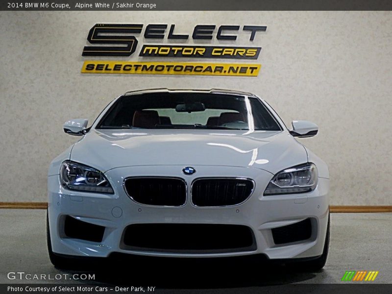 Alpine White / Sakhir Orange 2014 BMW M6 Coupe