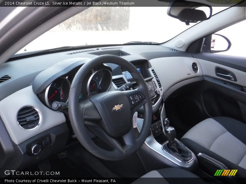 Silver Ice Metallic / Jet Black/Medium Titanium 2014 Chevrolet Cruze LS