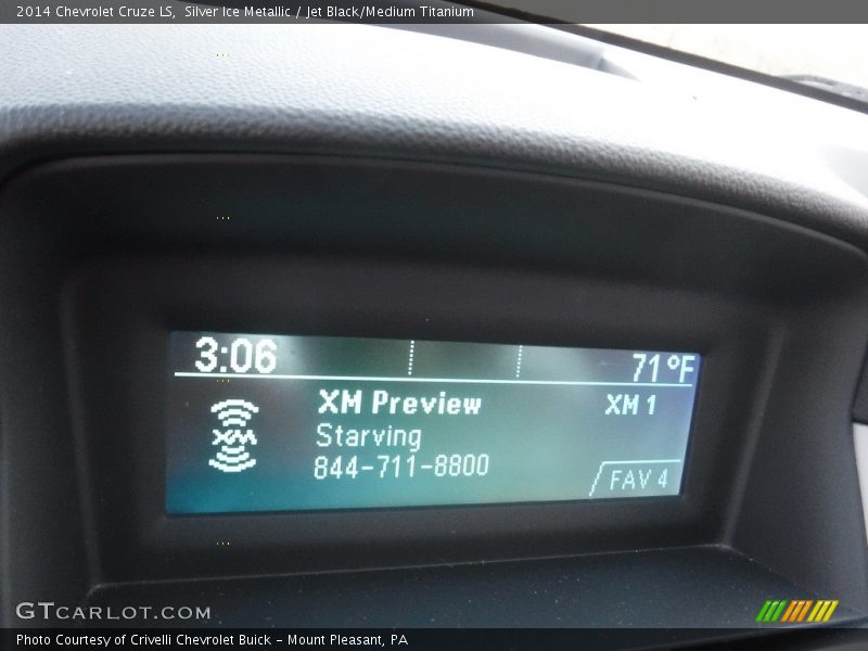 Silver Ice Metallic / Jet Black/Medium Titanium 2014 Chevrolet Cruze LS