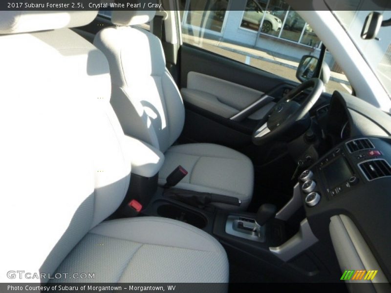 Crystal White Pearl / Gray 2017 Subaru Forester 2.5i