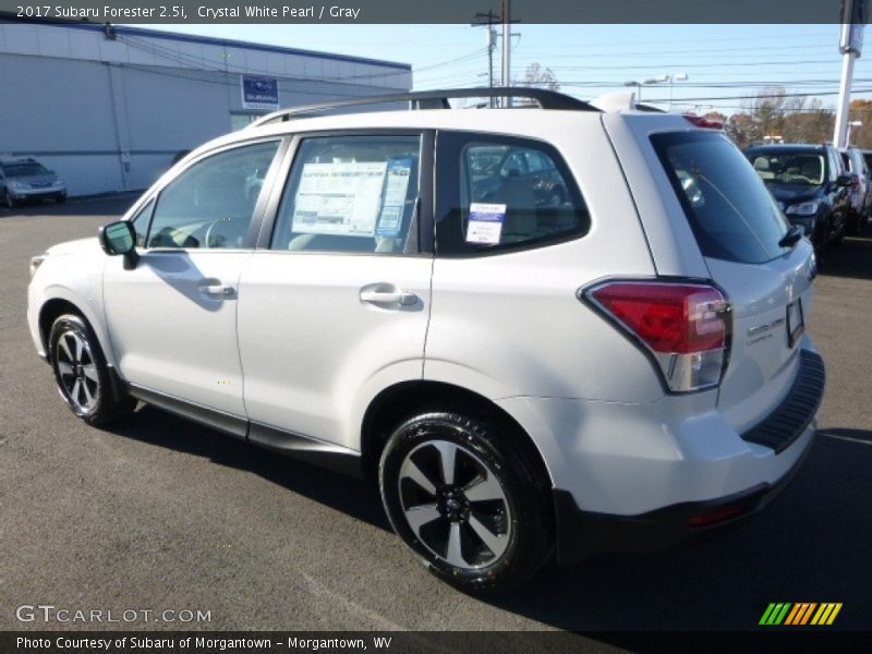 Crystal White Pearl / Gray 2017 Subaru Forester 2.5i