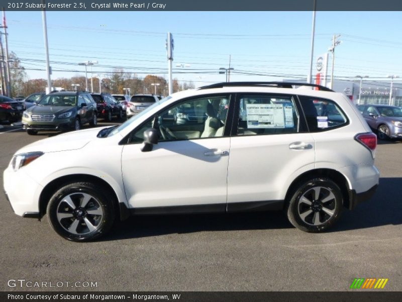 Crystal White Pearl / Gray 2017 Subaru Forester 2.5i