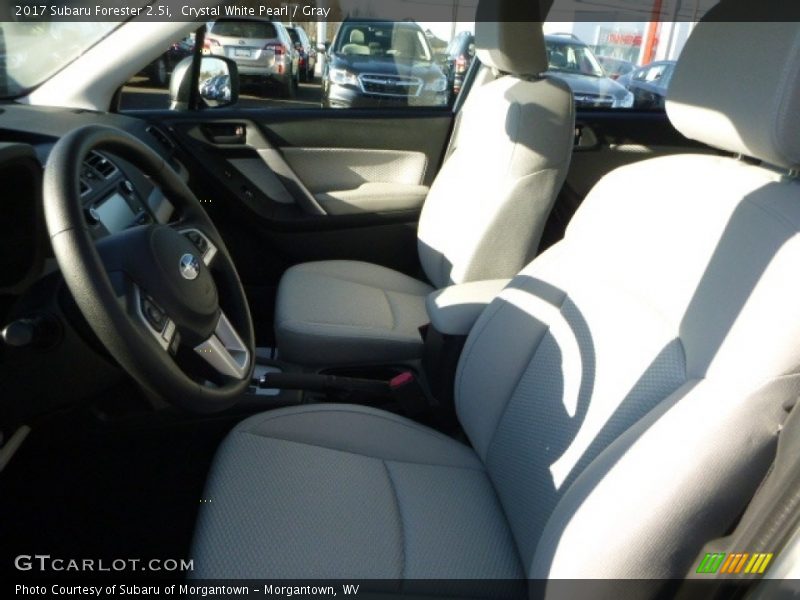Crystal White Pearl / Gray 2017 Subaru Forester 2.5i