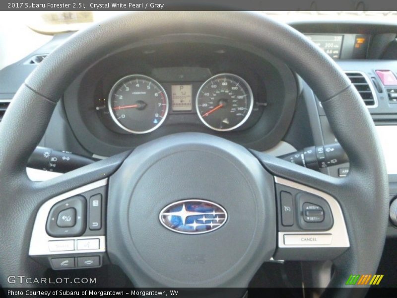 Crystal White Pearl / Gray 2017 Subaru Forester 2.5i