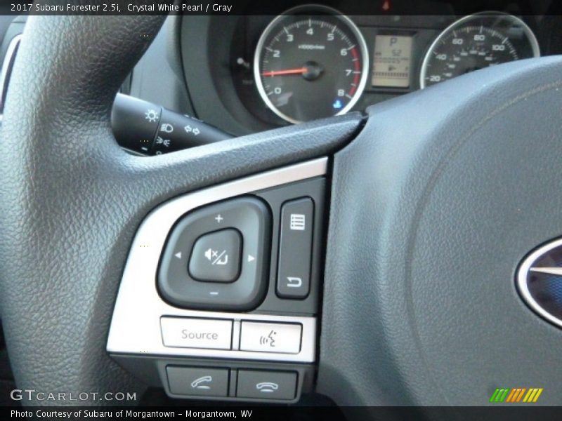 Crystal White Pearl / Gray 2017 Subaru Forester 2.5i