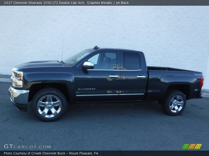 Graphite Metallic / Jet Black 2017 Chevrolet Silverado 1500 LTZ Double Cab 4x4
