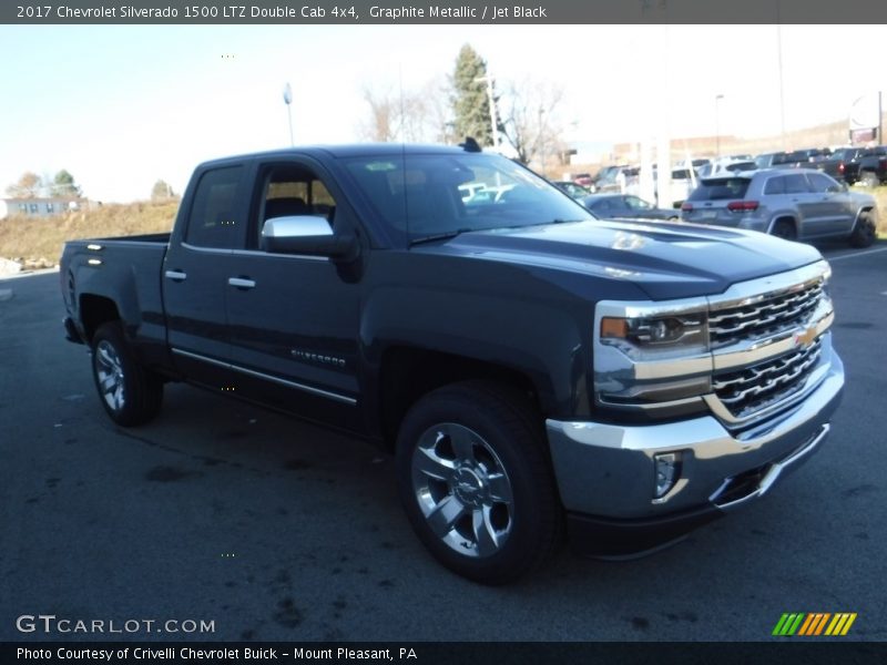 Graphite Metallic / Jet Black 2017 Chevrolet Silverado 1500 LTZ Double Cab 4x4