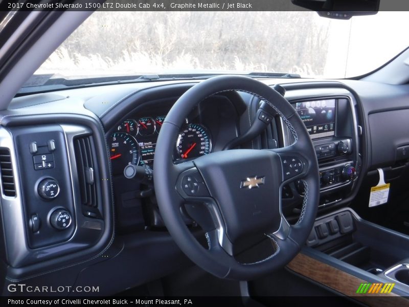 Graphite Metallic / Jet Black 2017 Chevrolet Silverado 1500 LTZ Double Cab 4x4