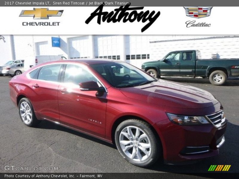 Siren Red Tintcoat / Jet Black/Dark Titanium 2017 Chevrolet Impala LT