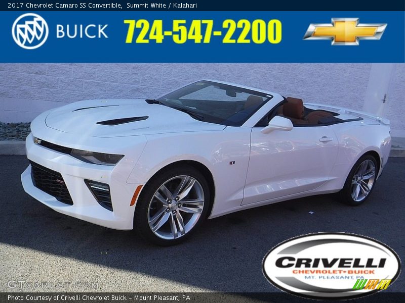 Summit White / Kalahari 2017 Chevrolet Camaro SS Convertible