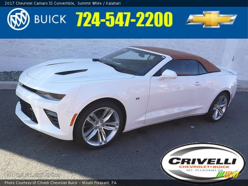 Summit White / Kalahari 2017 Chevrolet Camaro SS Convertible